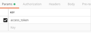 Access_token params in Postman