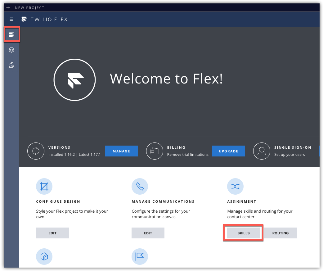 Skills assignment button in Flex