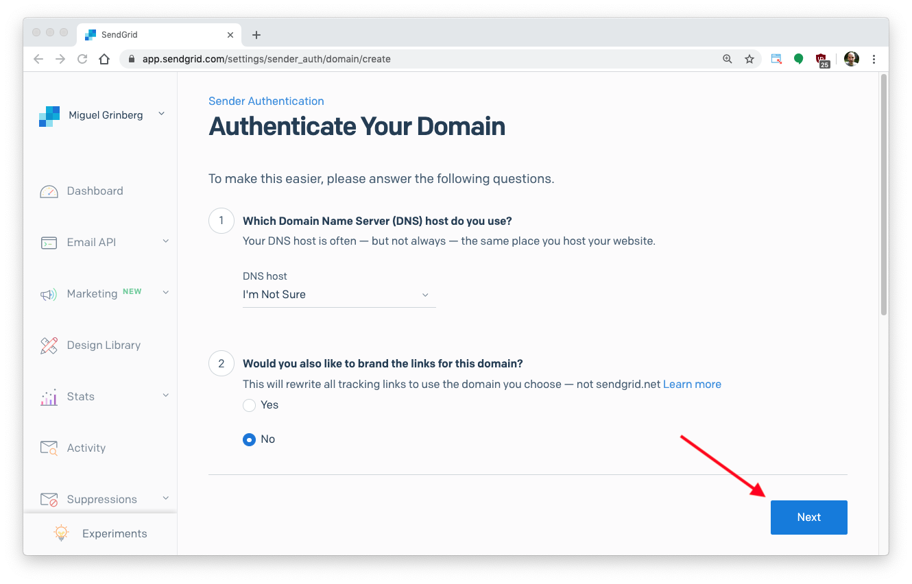 authenticate your domain