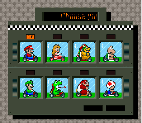 Super Mario Kart character selection