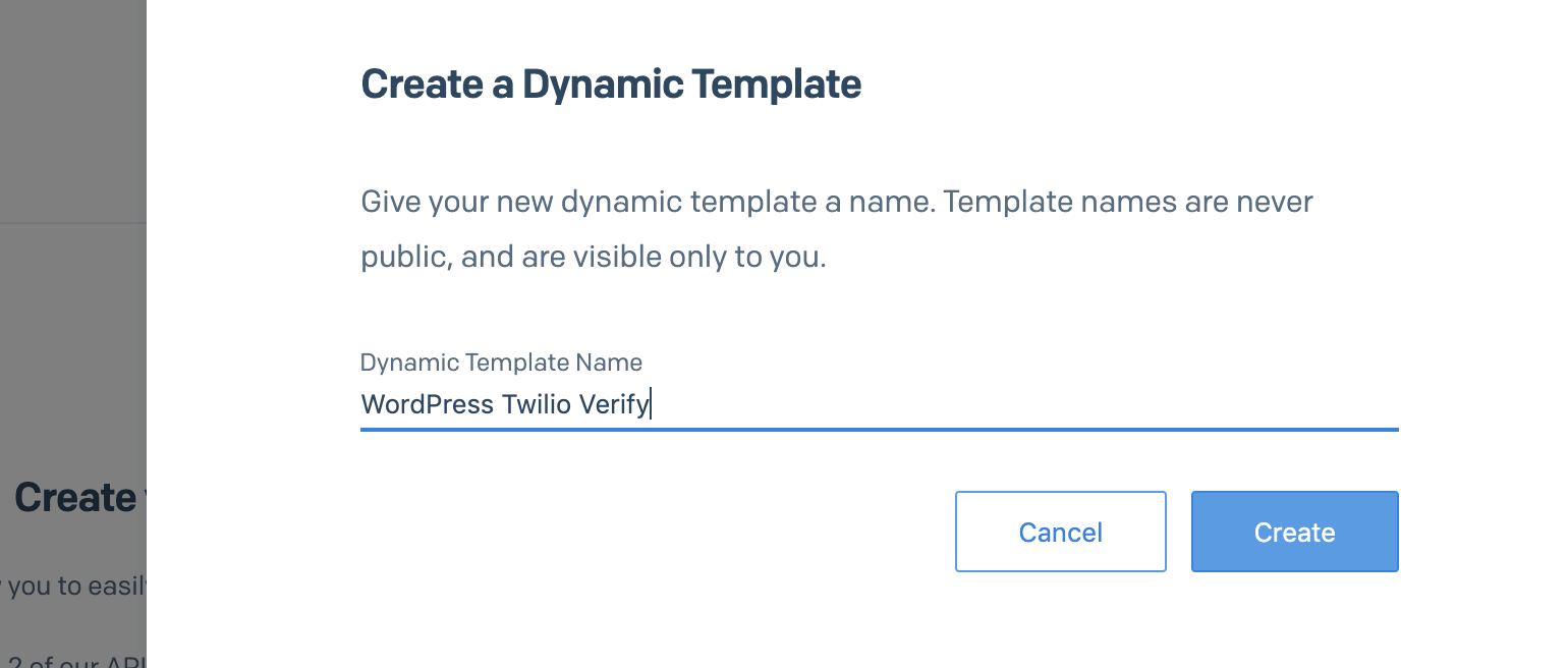 Create a Dynamic Template