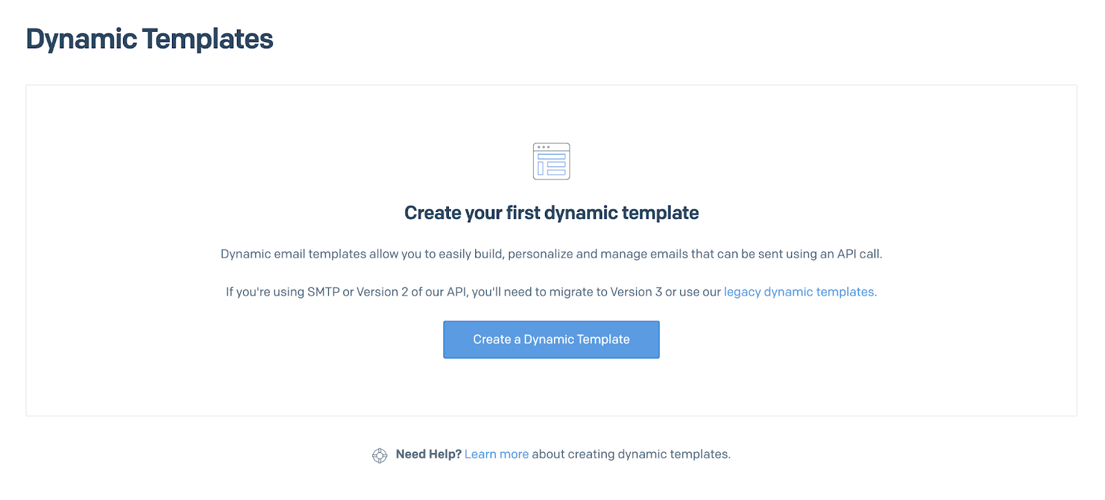 SendGrid Dynamic Email Template