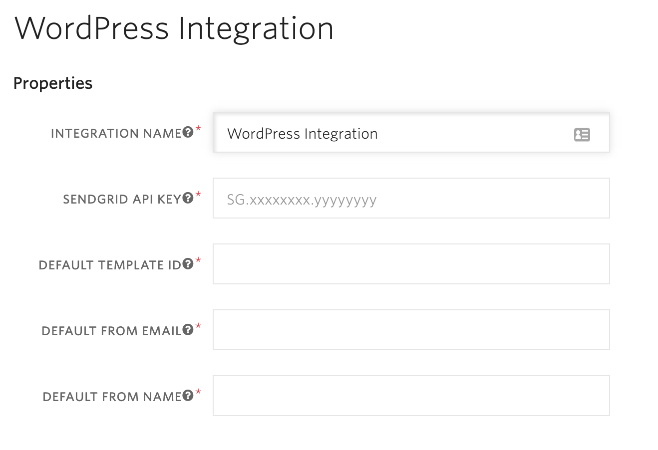 WordPress Integration details
