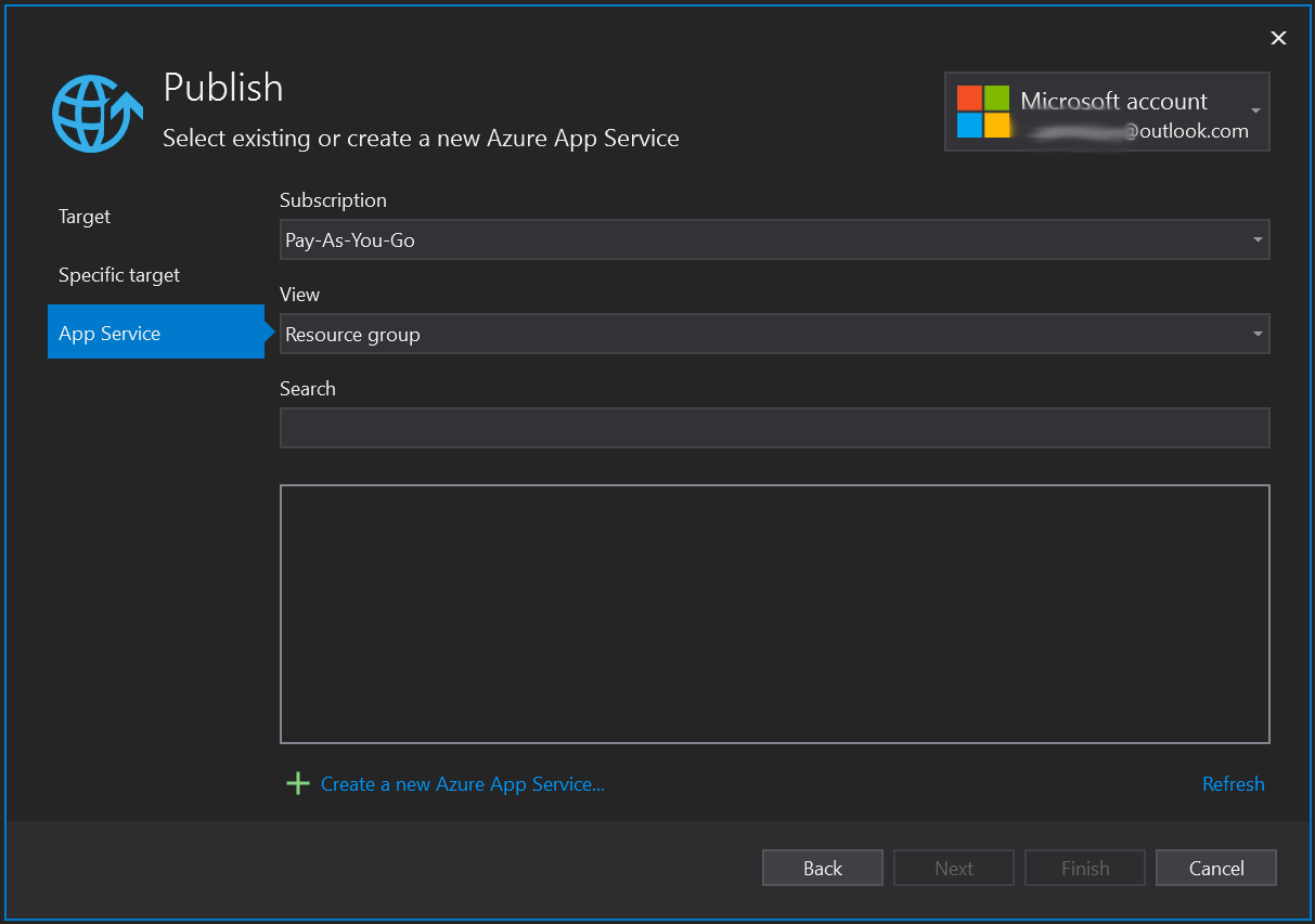 Visual Studio 2019 Publish window screenshot