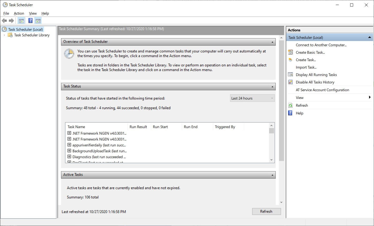 Task Scheduler upon open