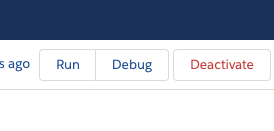 The debug button