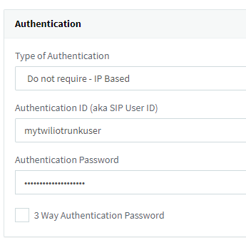 configuration de l&#x27;authentification 3cx