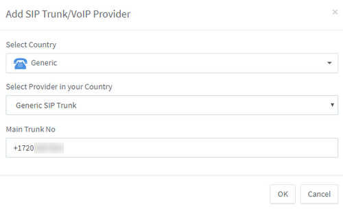 configuration du trunk sip 3cx