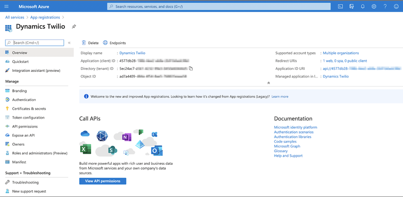 Capture d"écran - Trouver les identifiants Microsoft dont nous avons besoin dans Flex