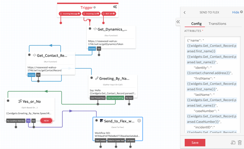 Capture d"écran - Ajout d"attributs de tâche dans un widget dans Studio