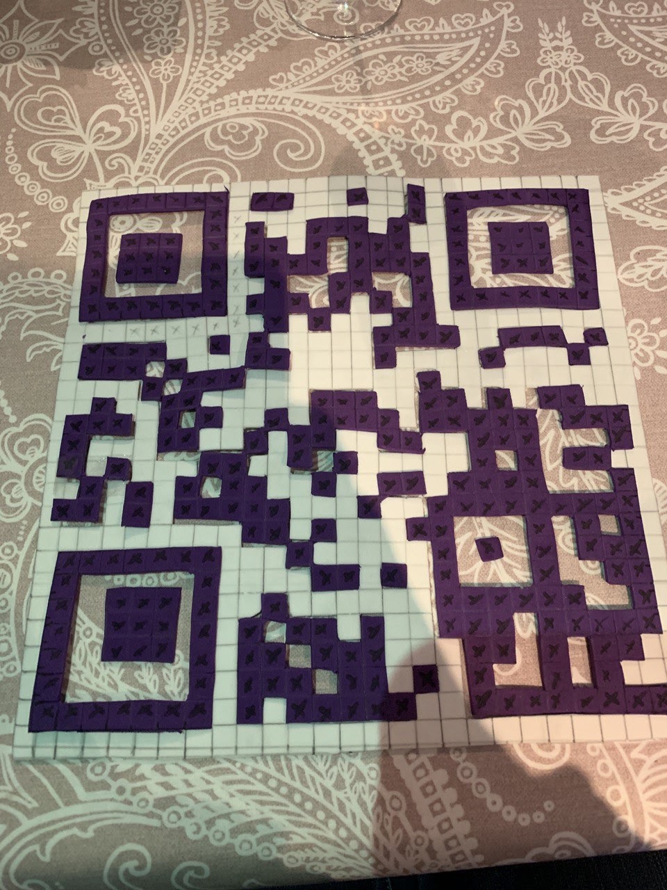 completed QR code puzzle for the unique holiday gift made with Typeform, JavaScript, and Twilio SMS API