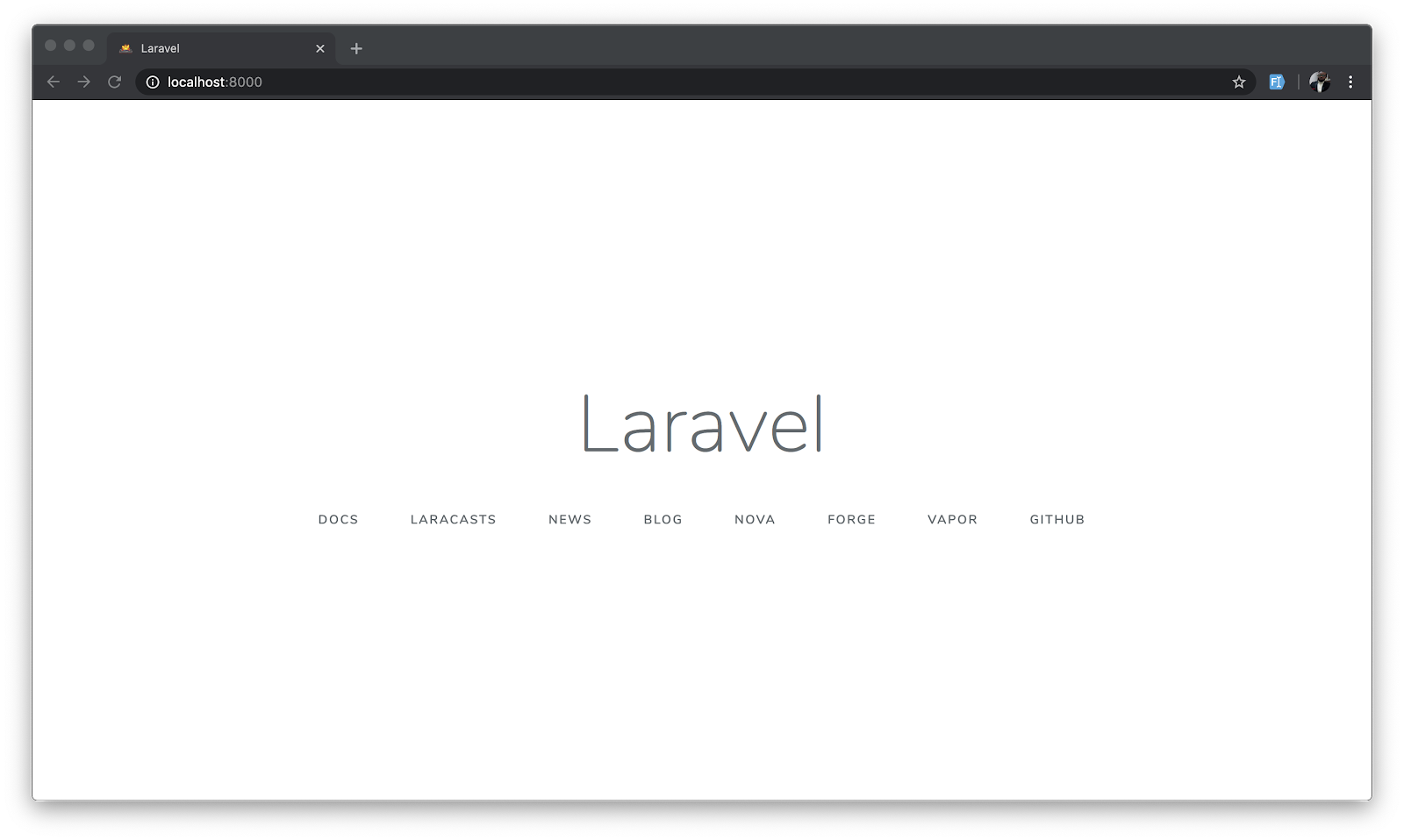 Laravel Default Homepage