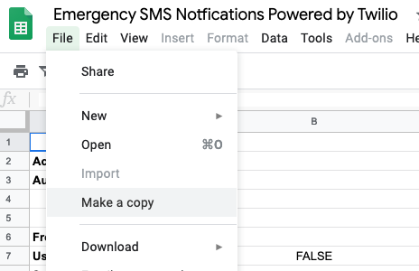 How to make a copy of your Google Sheet.