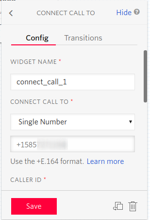 connect call to widget