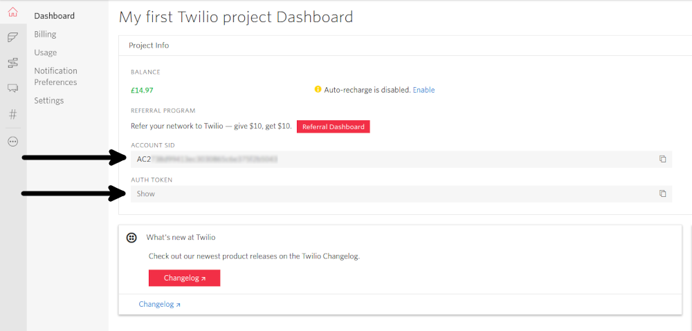 Twilio Console