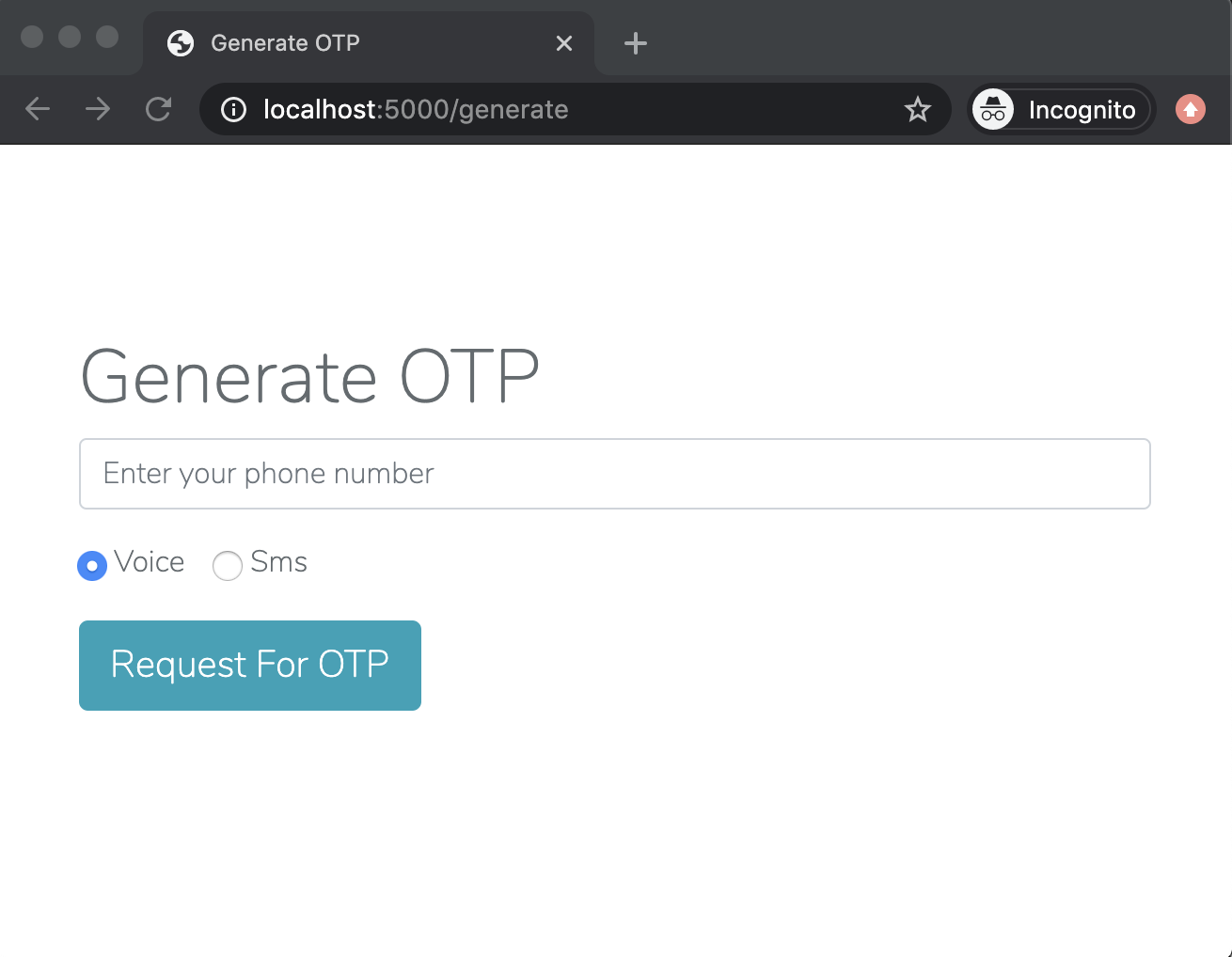 generate otp template