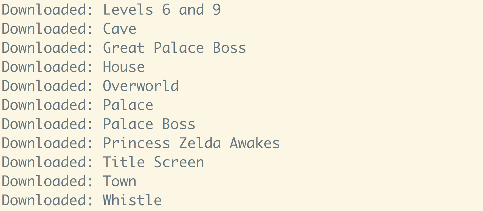 Logging the results of the file downloads