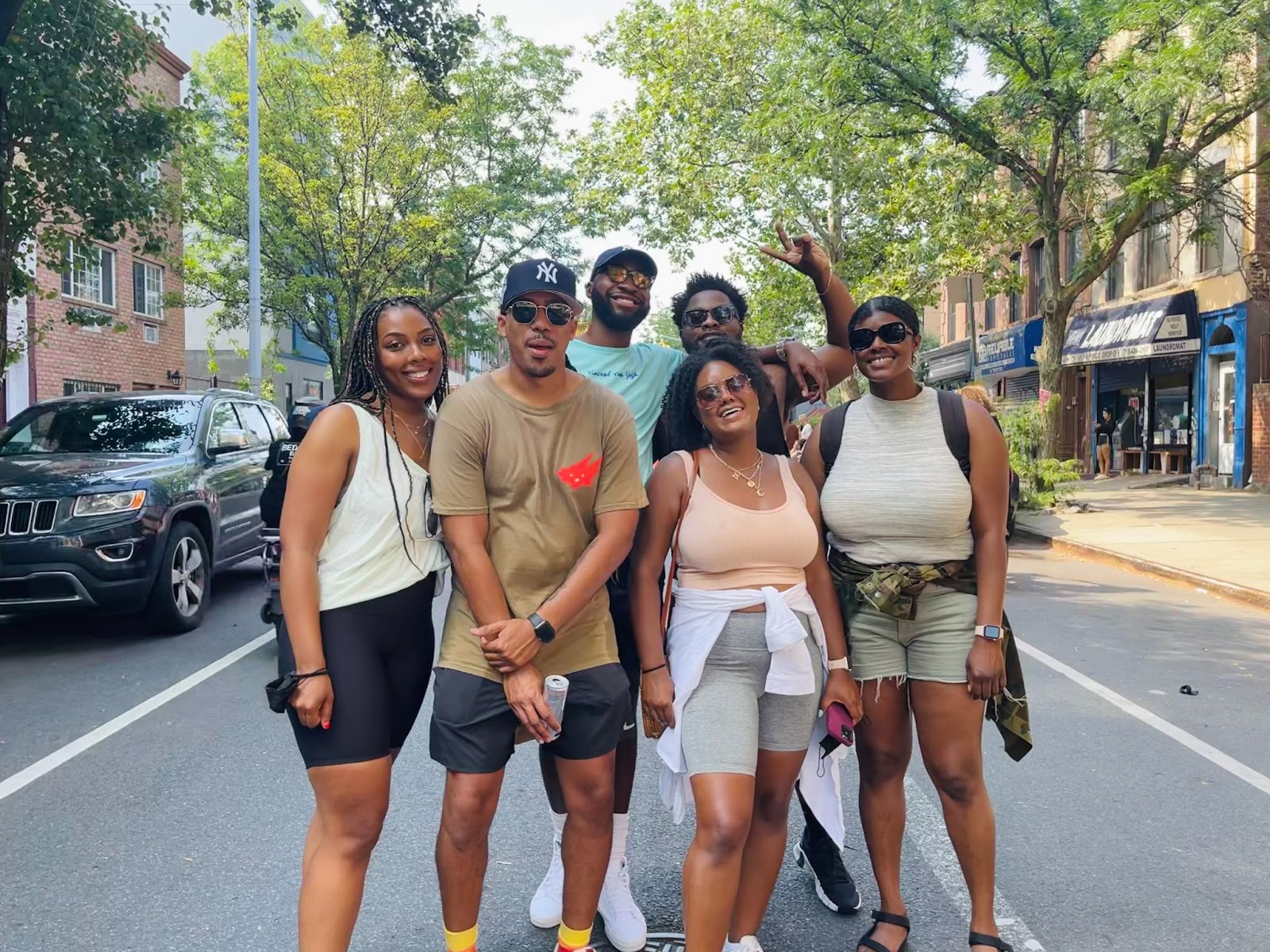 Chancellor Smith, with his friends in Brooklyn NY