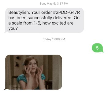 Beautylish delivery confirmation with gif JP