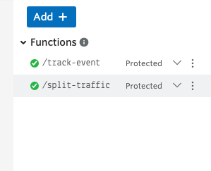 screenshot of the functions within the Twilio Functions console