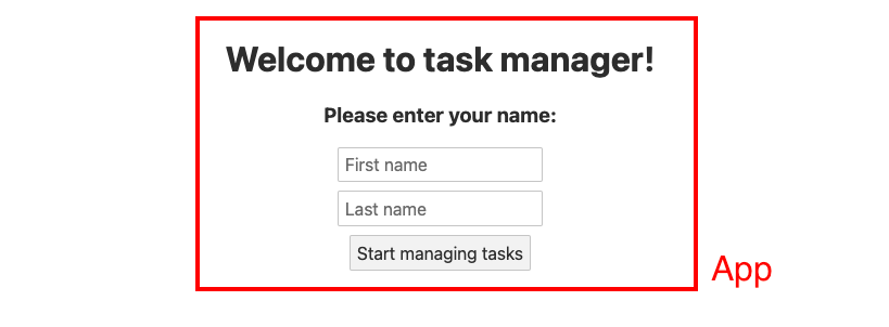 Task manager&#x27;s App component
