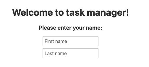Name input form appears on screen