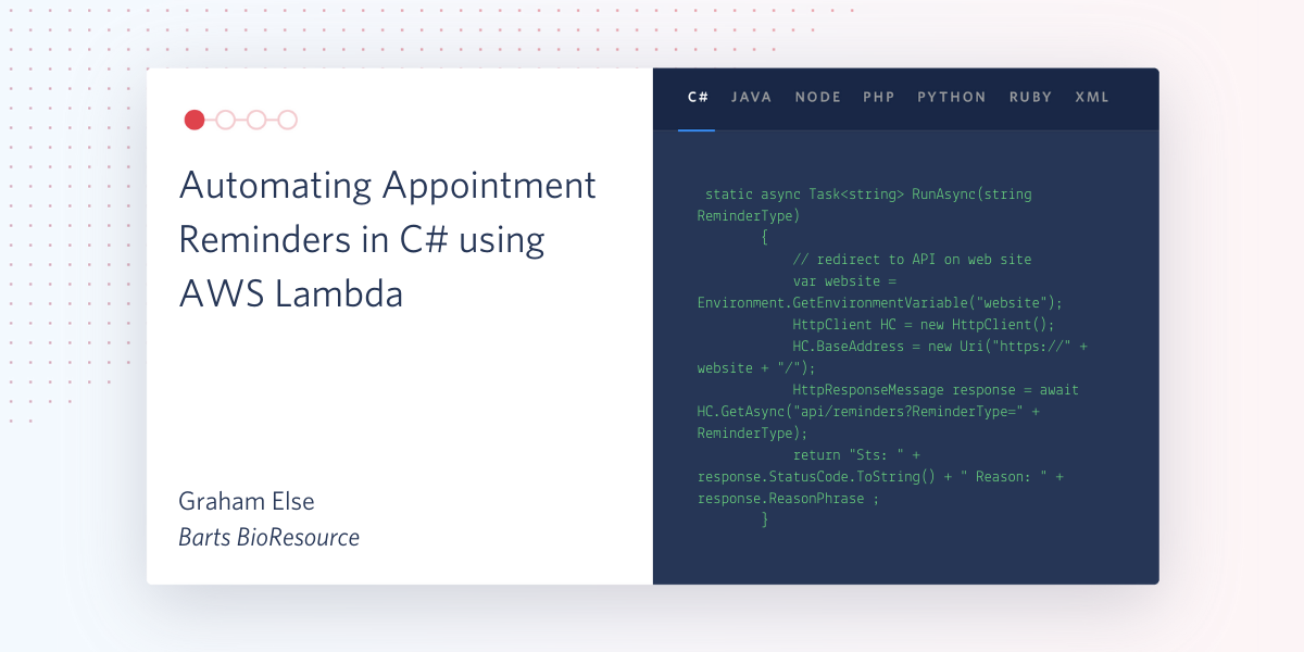 Appointment Reminders C# Lambda