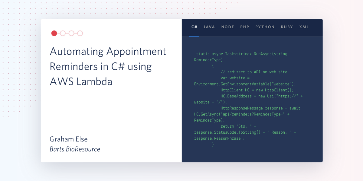Appointment Reminders C# Lambda Appointment Reminders C# Lambda