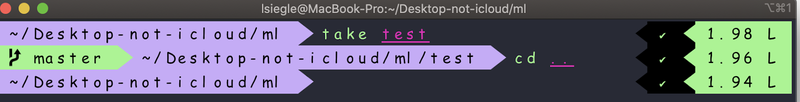 commande « take »