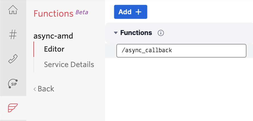 Naming (and adding a path) to a Twilio Function