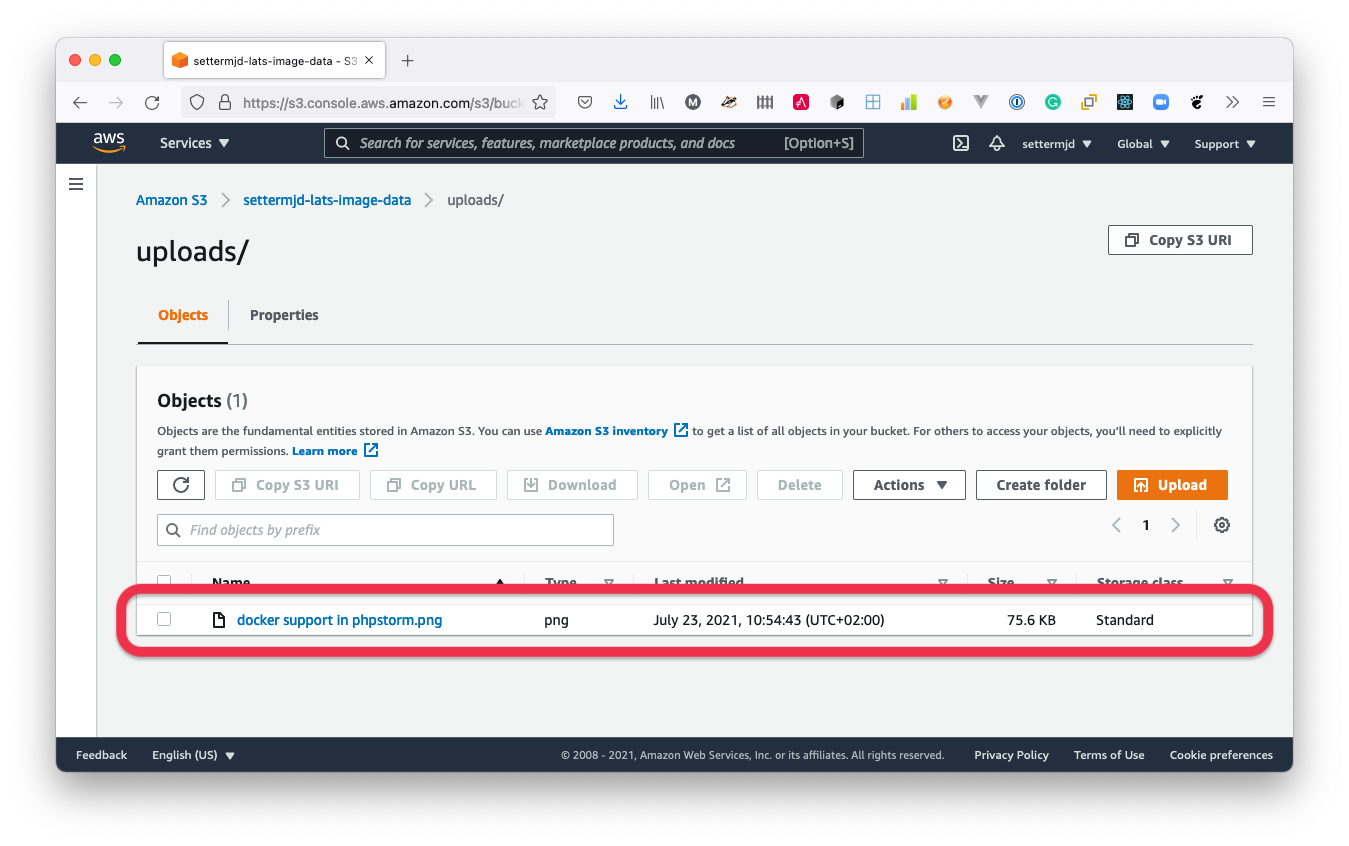 Display uploaded file in an AWS S3 bucket