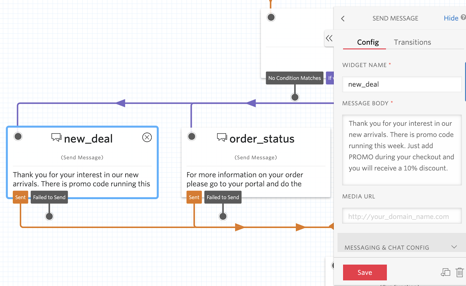 Twilio Studio flow Configuration page