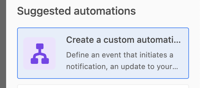 suggested automations