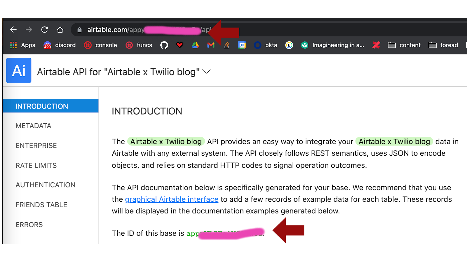 airtable base info