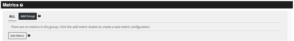 screenshot of the referee metrics add group section