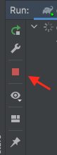 stop button on INTELLIJ IDEA 