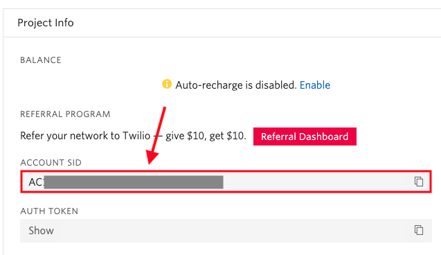 Twilio Account SID