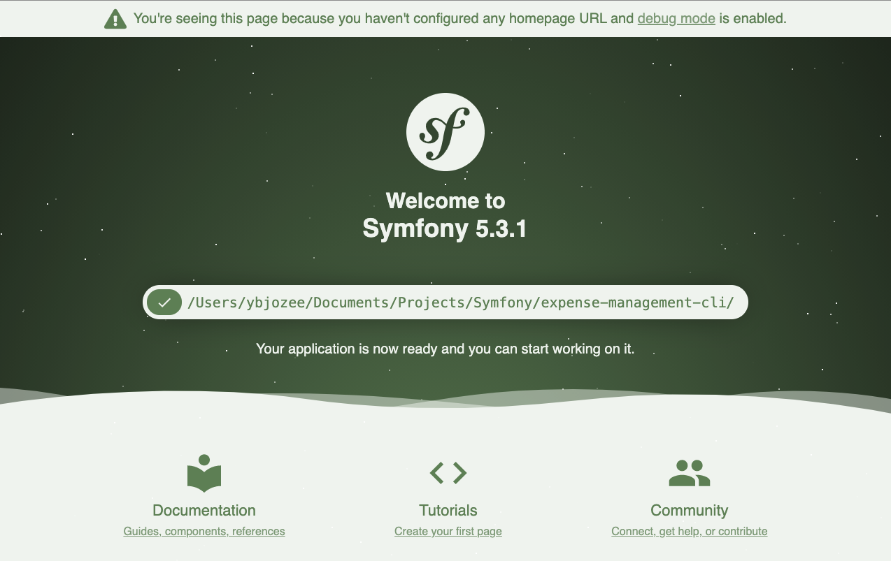 Default Symfony route