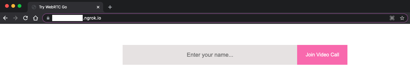 HTML form, now with CSS styles applied. The input field is shaded light gray, and the button is colored pink.