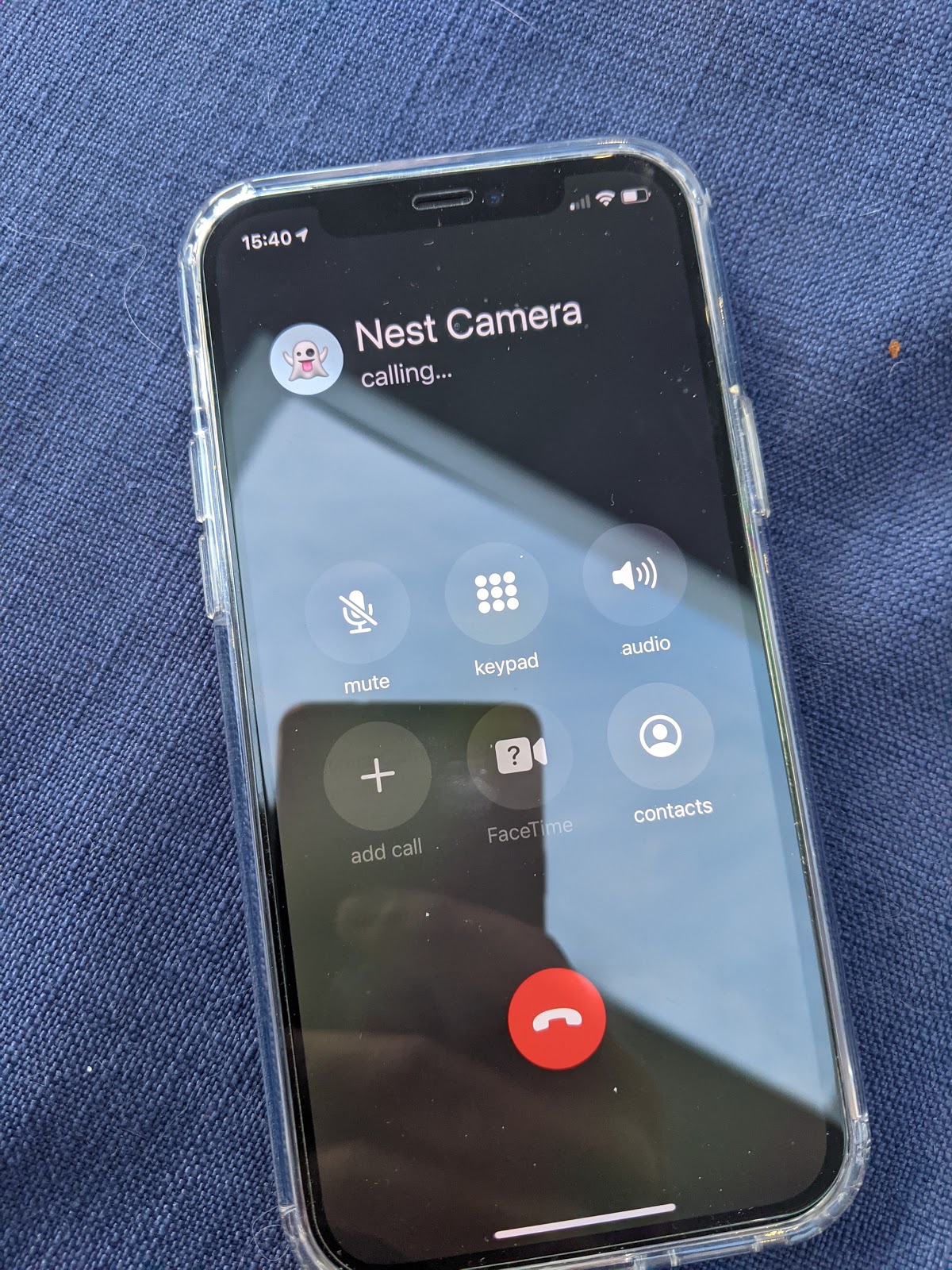 Phone ringing with call from &#x27;Nest Camera&#x27;