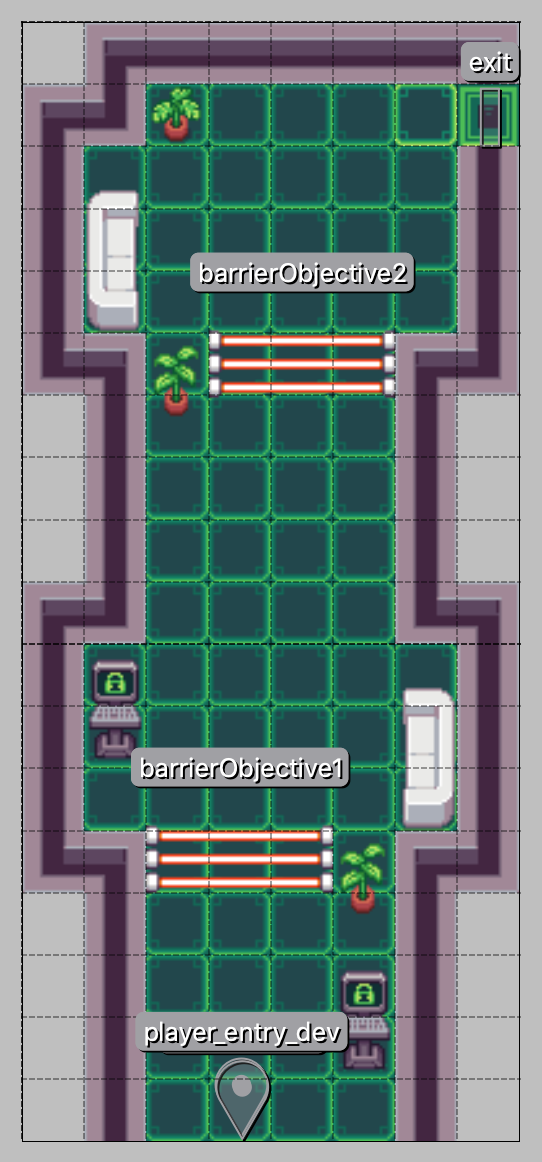 Screenshot of level map for the extension being created in this tutorial