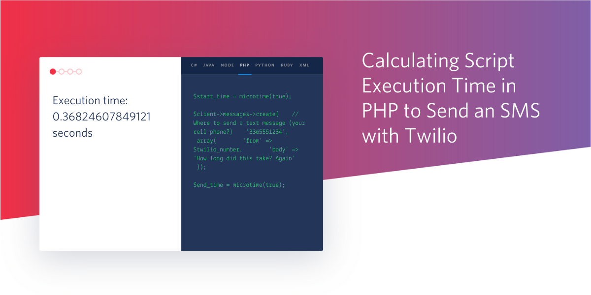 Calculating Script Execution Time in PHP to Send an SMS with Twilio