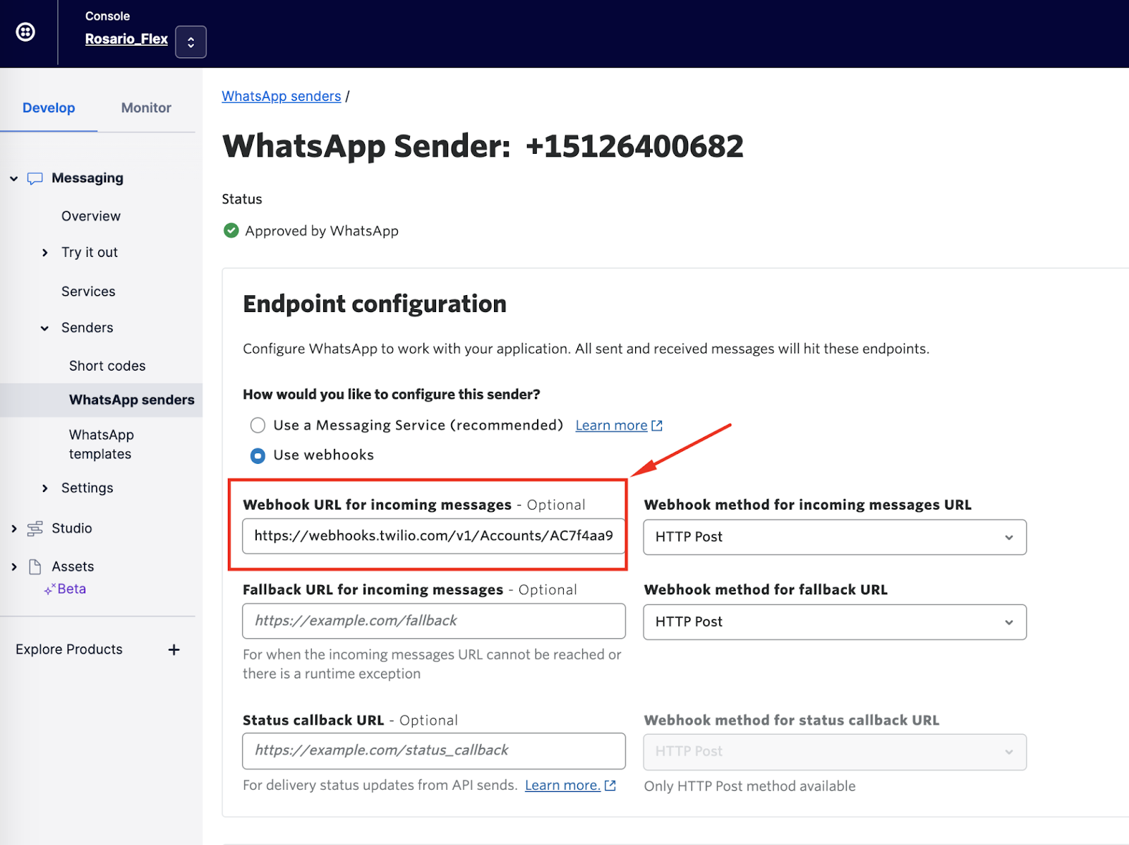 WhatsApp Sender Configuration