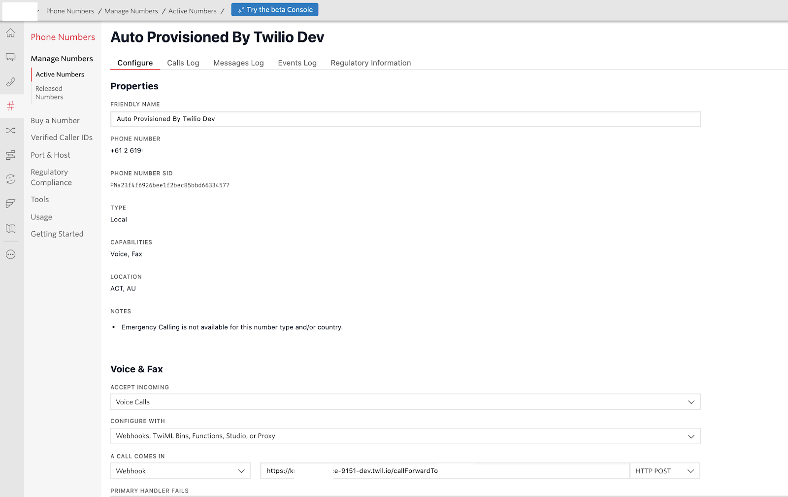 Configuring a Function webhook for PSTN handoff with context