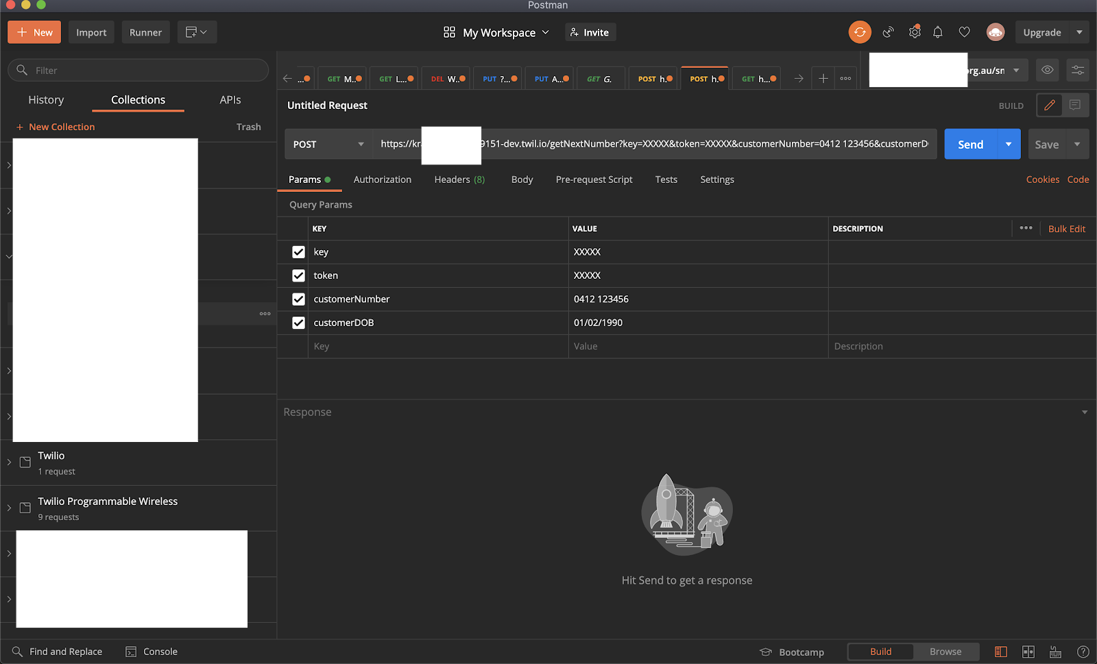 Testing contextual PSTN transfers using Twilio and Postman