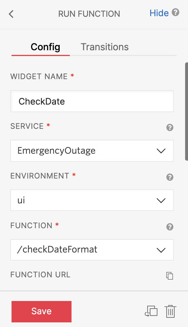 An image showing how to set the parameters for the CheckDate