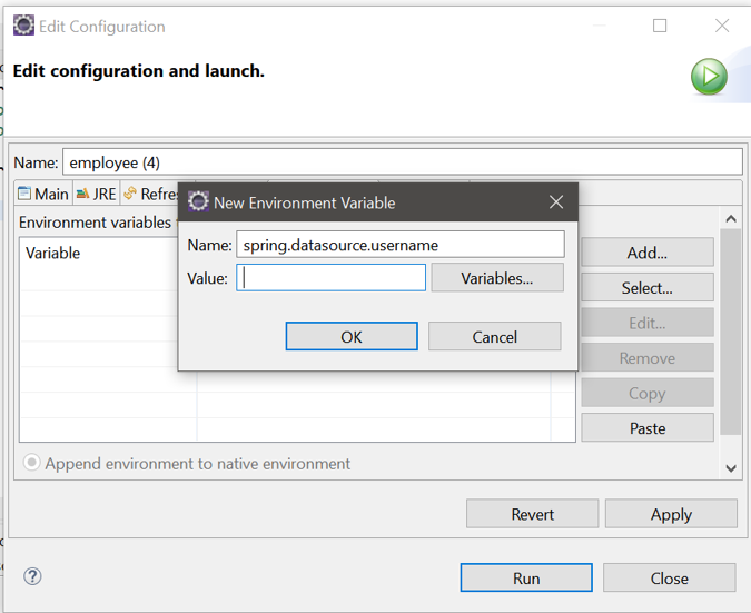 add new environment variable