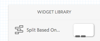 Widget split based on