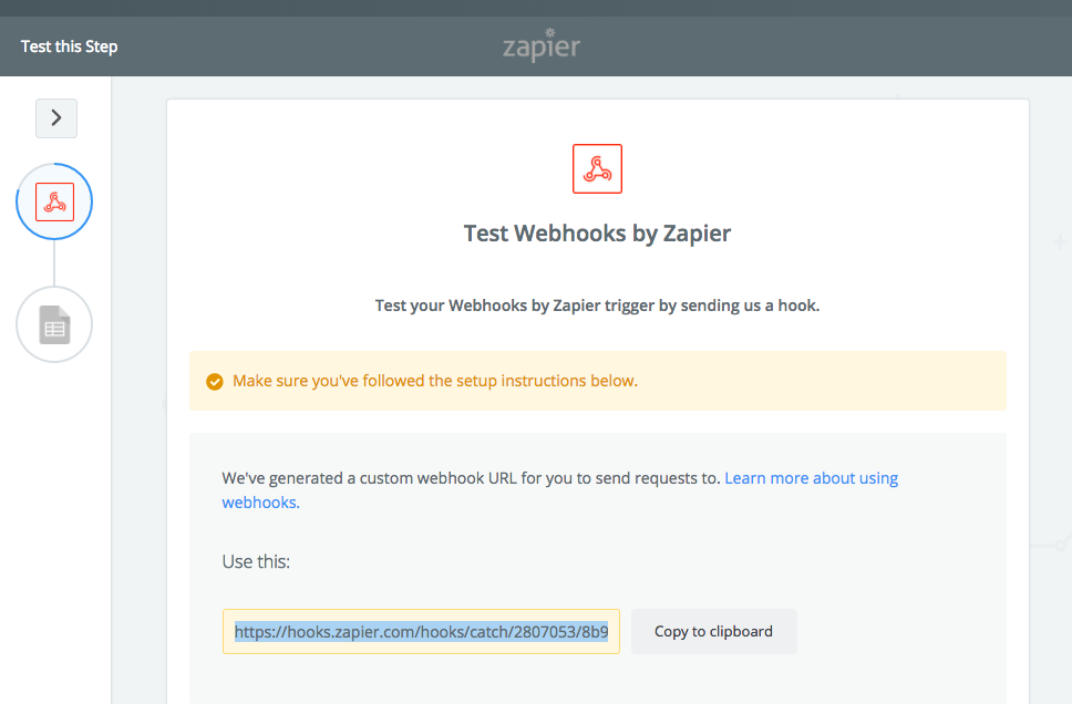 Ajout de webhooks via Zapier