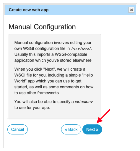 Manual configuration